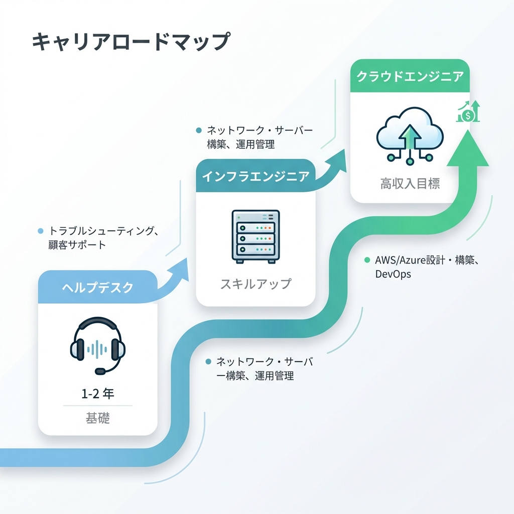 ヘルプデスクからのキャリアアップロードマップ