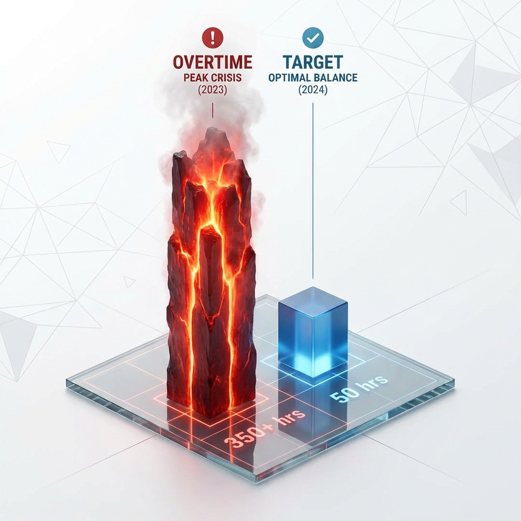 残業時間の比較グラフ
