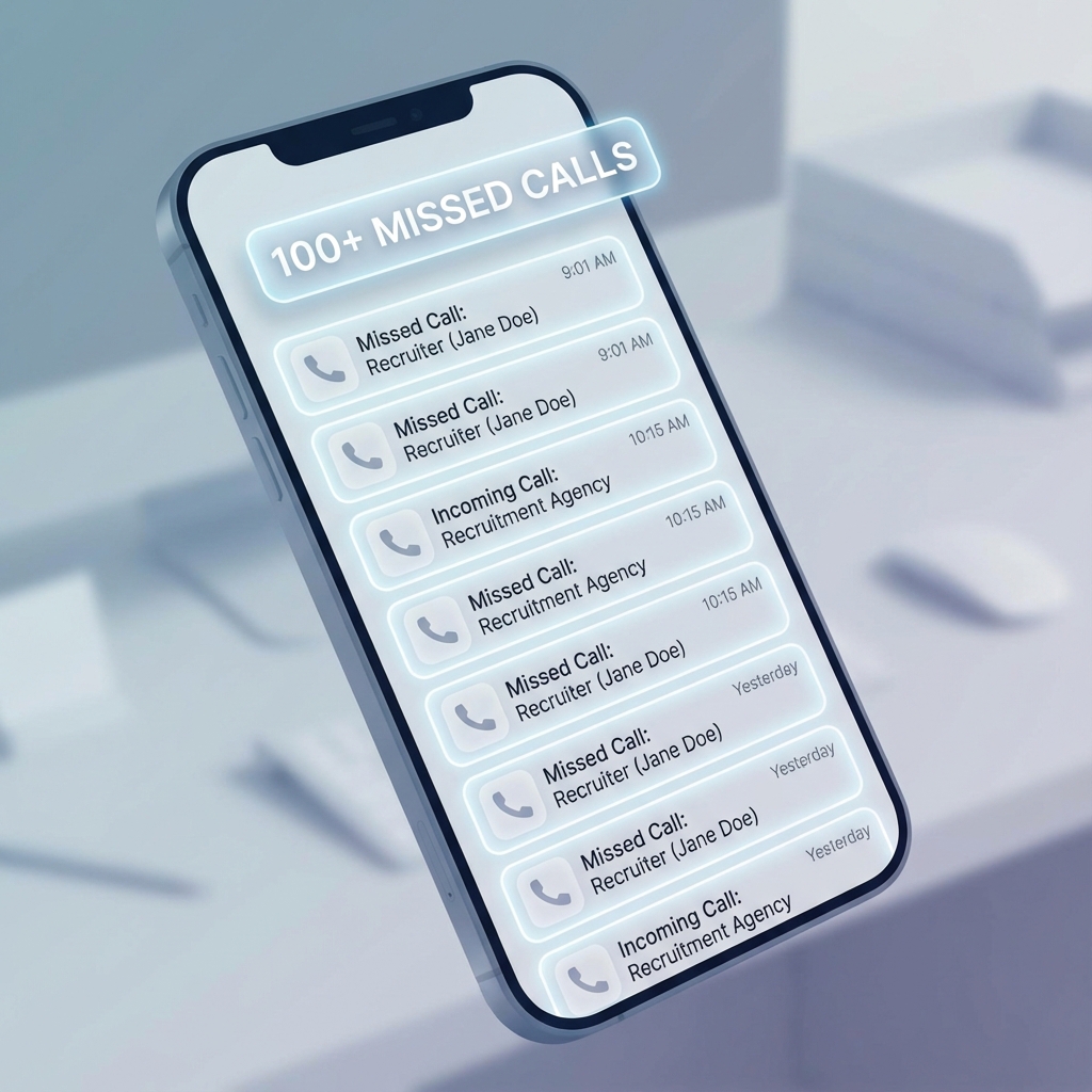 マイナビエージェントからの着信履歴イメージ