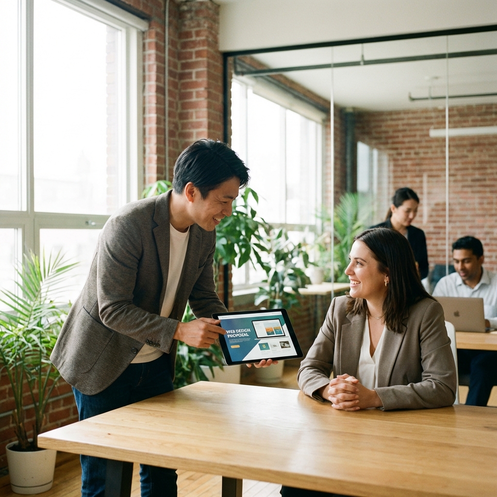 Web制作の商談風景