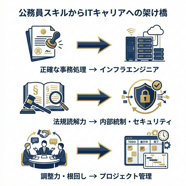 公務員スキルとIT職種の対応図